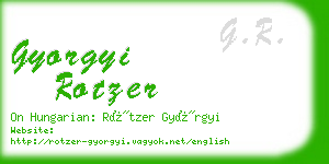 gyorgyi rotzer business card